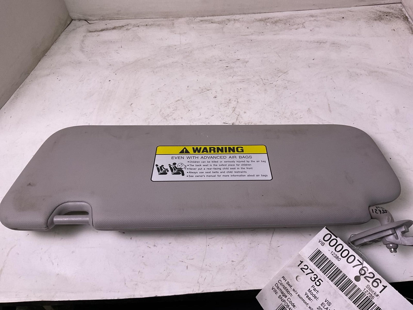 Sun Visor HYUNDAI ELANTRA Right 17 18 19 200